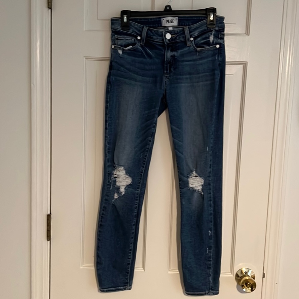 PAIGE Distressed Jeans sz 28 Excellent Condition